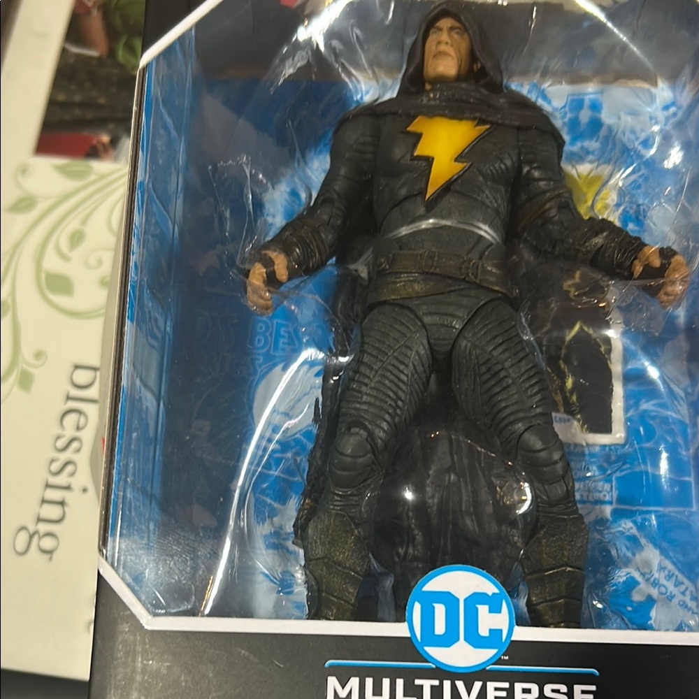 DC Multiverse Black Adam Figure with Yellow Emblem